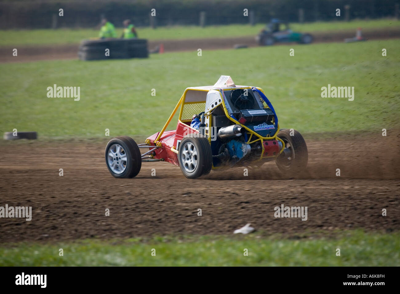 Autograss racing from the north Wales Autograss club, Broughton near ...