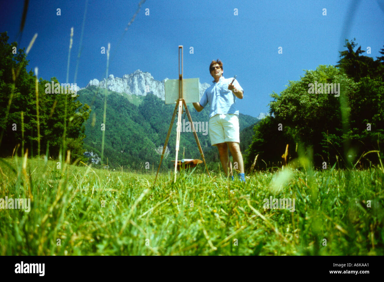 Alps watercolor hi-res stock photography and images - Alamy