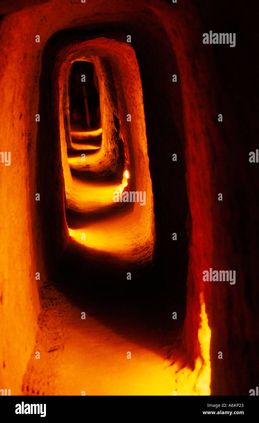 Hand excavated tunnel circa 1893, Hannan’s North tourist mine, Kalgoorlie, Goldfields region, Western Australia Stock Photo