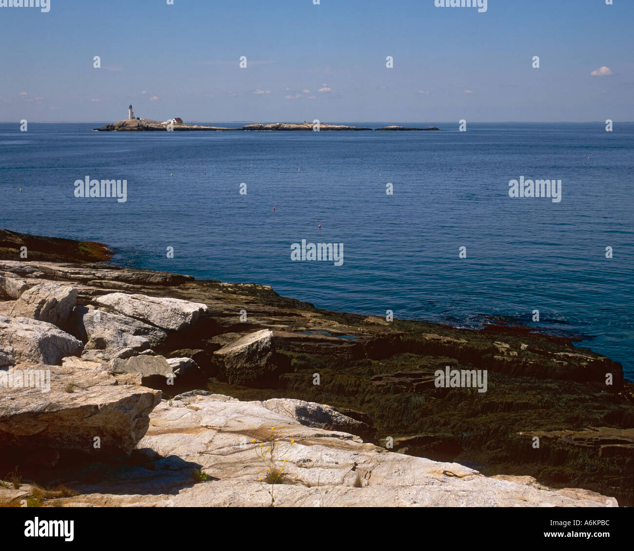 Isles of Shoals White Island Light from Star Island New Hampshire USA ...