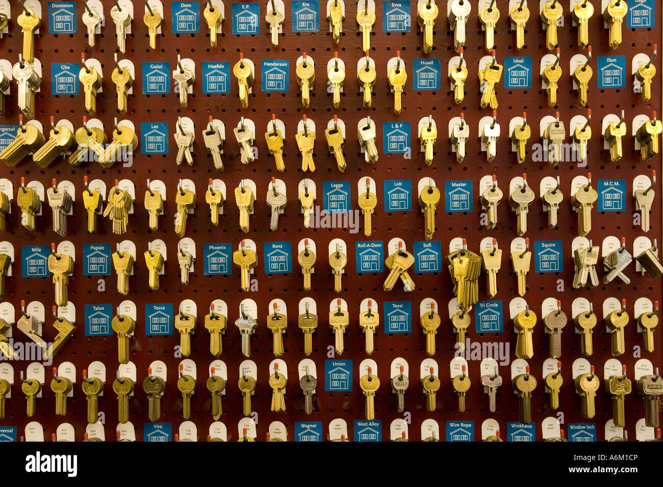 KEY DISPLAY BOARD Hardware//Locksmith Showroom