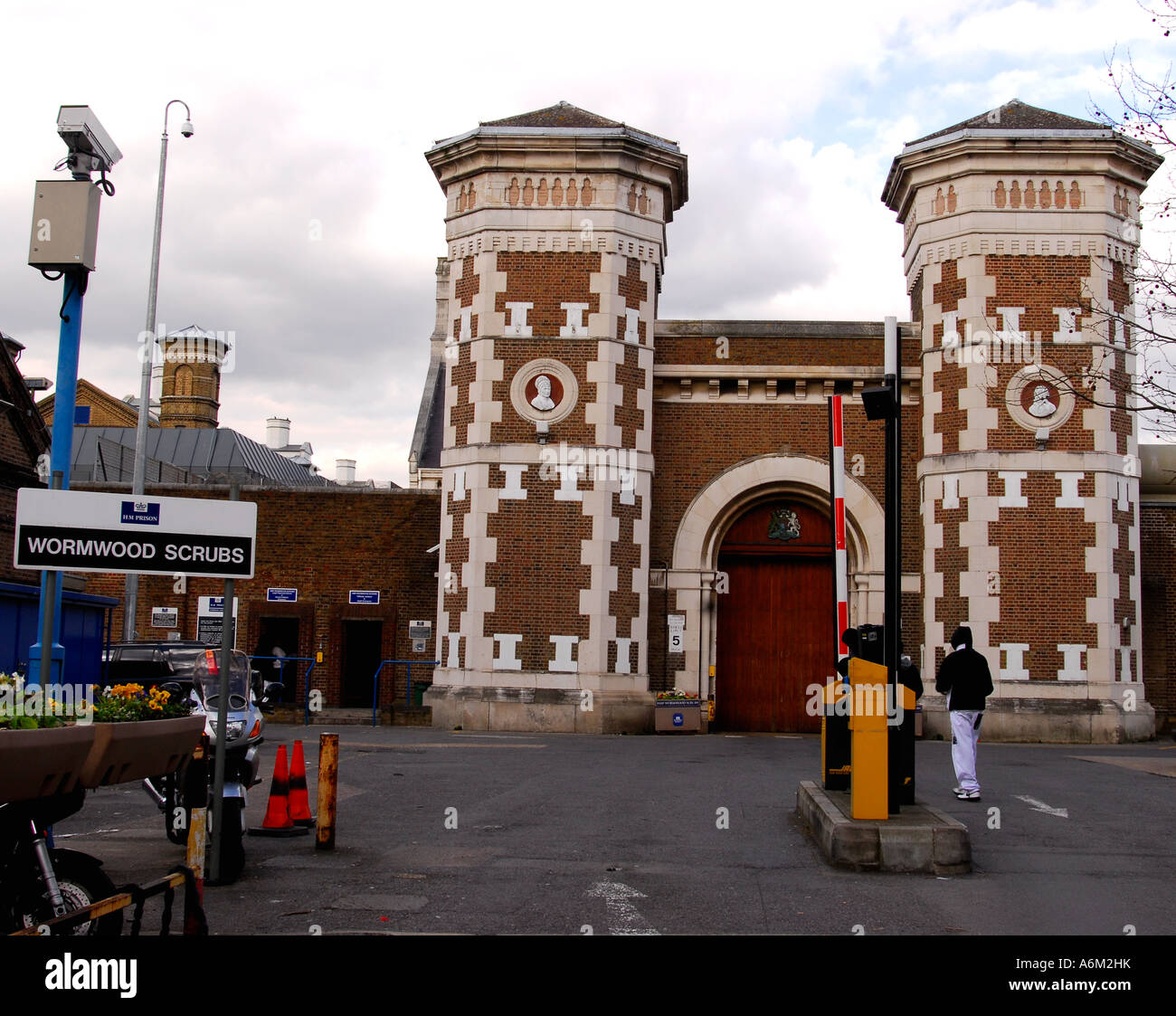 General View of the facade of Wormwood Scrubs Prison, Acton, West