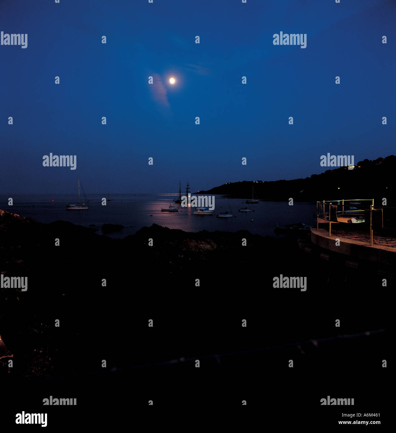 Havelet Bay and St Martins Point from Castle Stock Photo Alamy