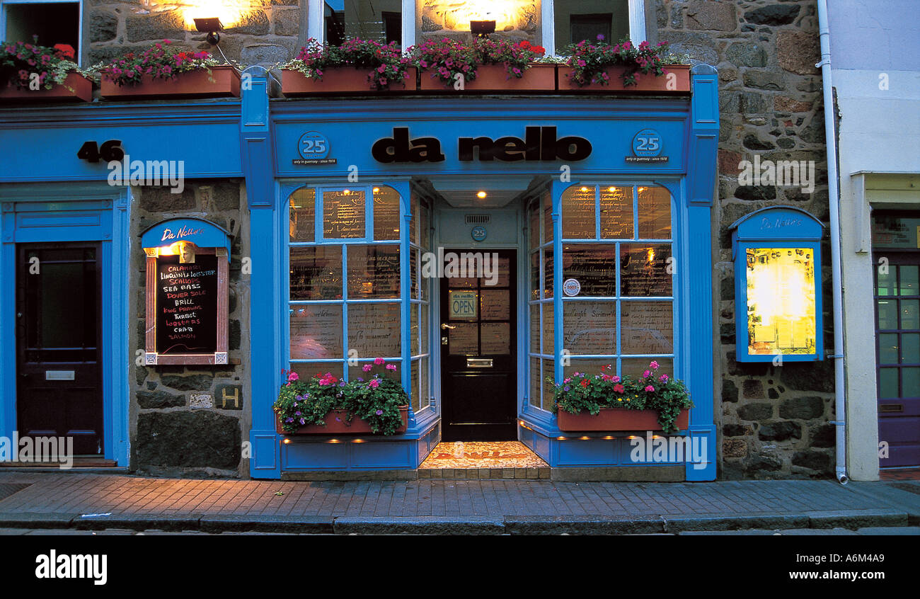 Da Nello Cafe Guernsey Stock Photo Alamy
