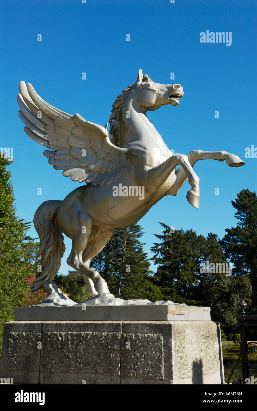 Winged Horse sculpture at Powerscourt Gardens in Enniskerry County Wicklow commisssioned by Richard Wingfield Stock Photo