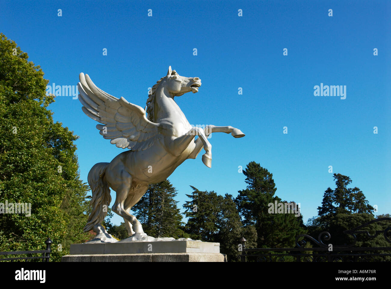 Winged Horse sculpture at Powerscourt Gardens in Enniskerry County Wicklow commisssioned by Richard Wingfield Stock Photo