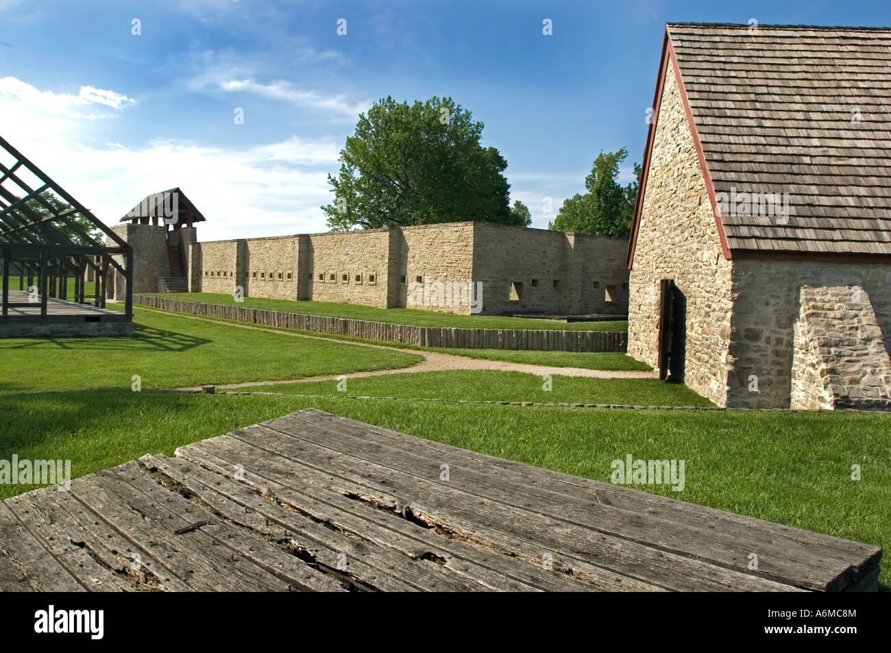 Fort de Chartres State Historic Site near Prairie du Rocher IL Stock