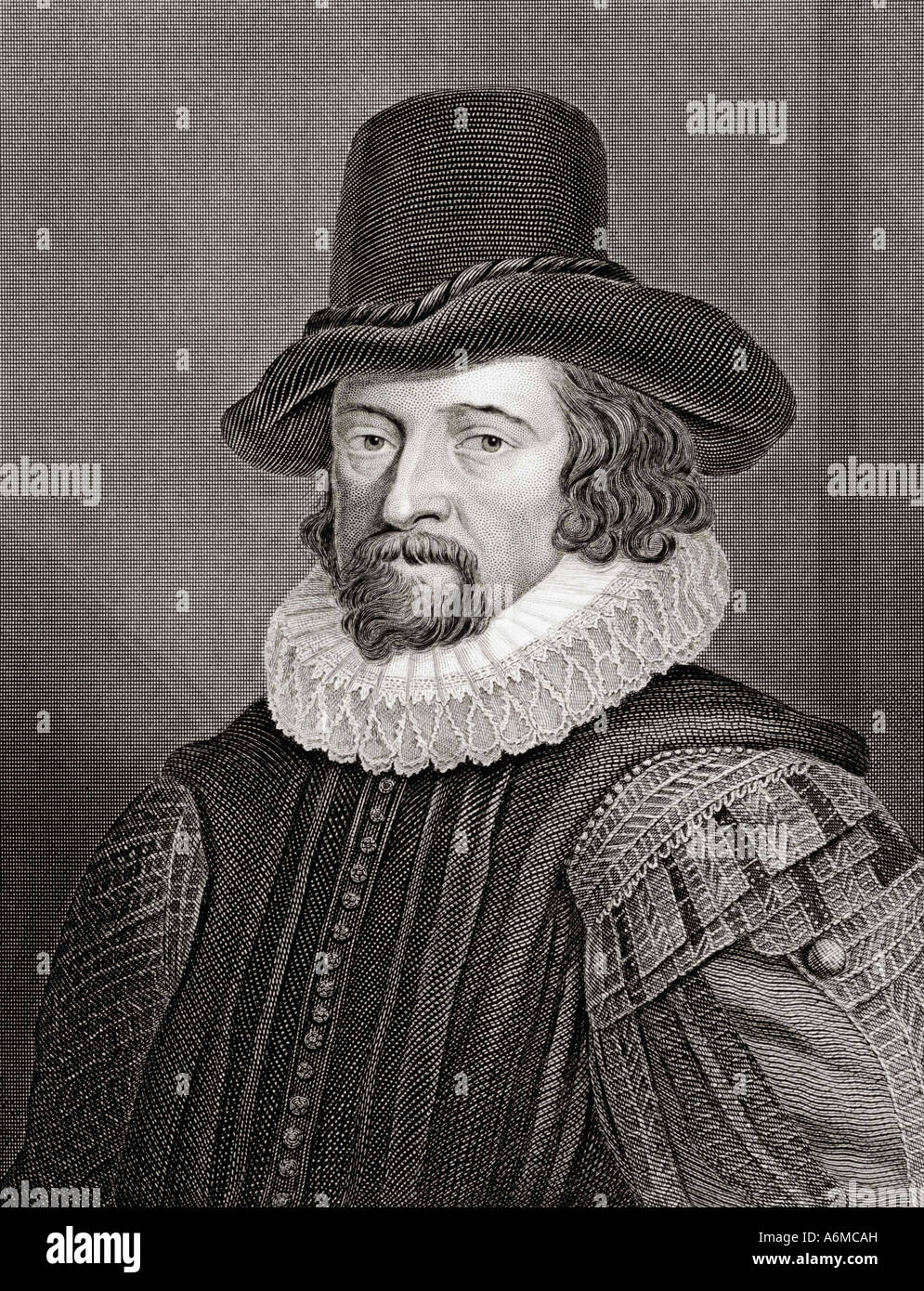 Francis Bacon, 1st Viscount St Alban, 1561 to 1626. English philosopher, statesman and essayist. Stock Photo