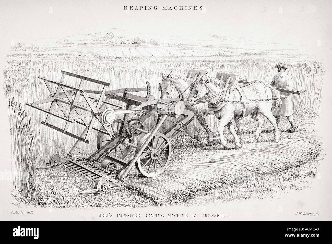 Reaping machine by hires stock photography and images Alamy