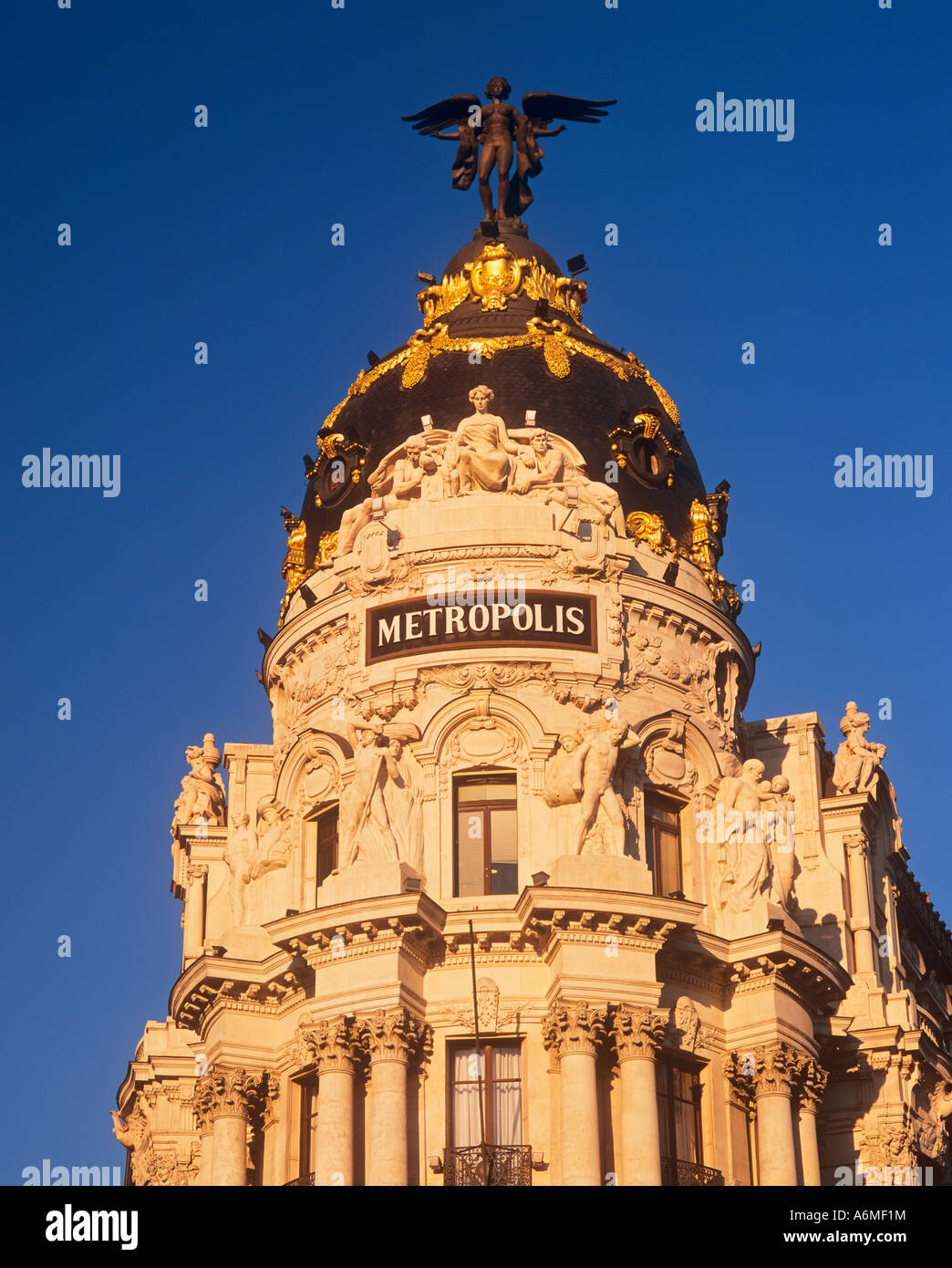 Metropolis Building Gran Via Madrid Spain Stock Photo - Alamy