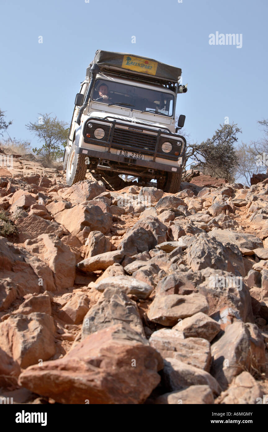 Land Rover Over Rocks in Kaokoland, Namibia Stock Photo - Alamy