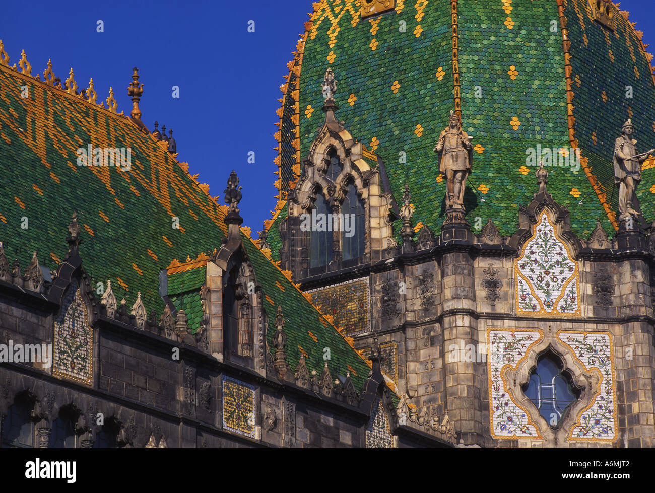 Applied Arts Museum Near Ferenc korut Hungarian Art Nouveau by Odon Lechner Pest Budapest Hungary Stock Photo