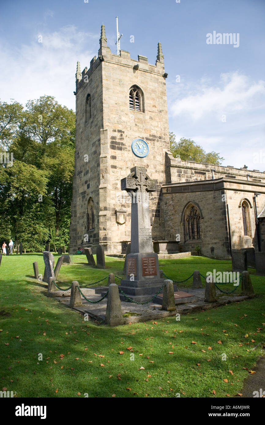 The Parish Church of St Lawerence, Eyam, Derbyshire, England Stock Photo