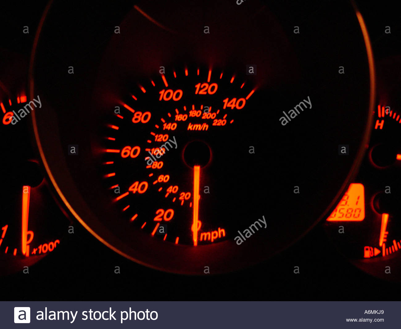 Speedometer Car Speedometer Speed Mph Stock Photos & Speedometer Car Speedometer Speed Mph Stock