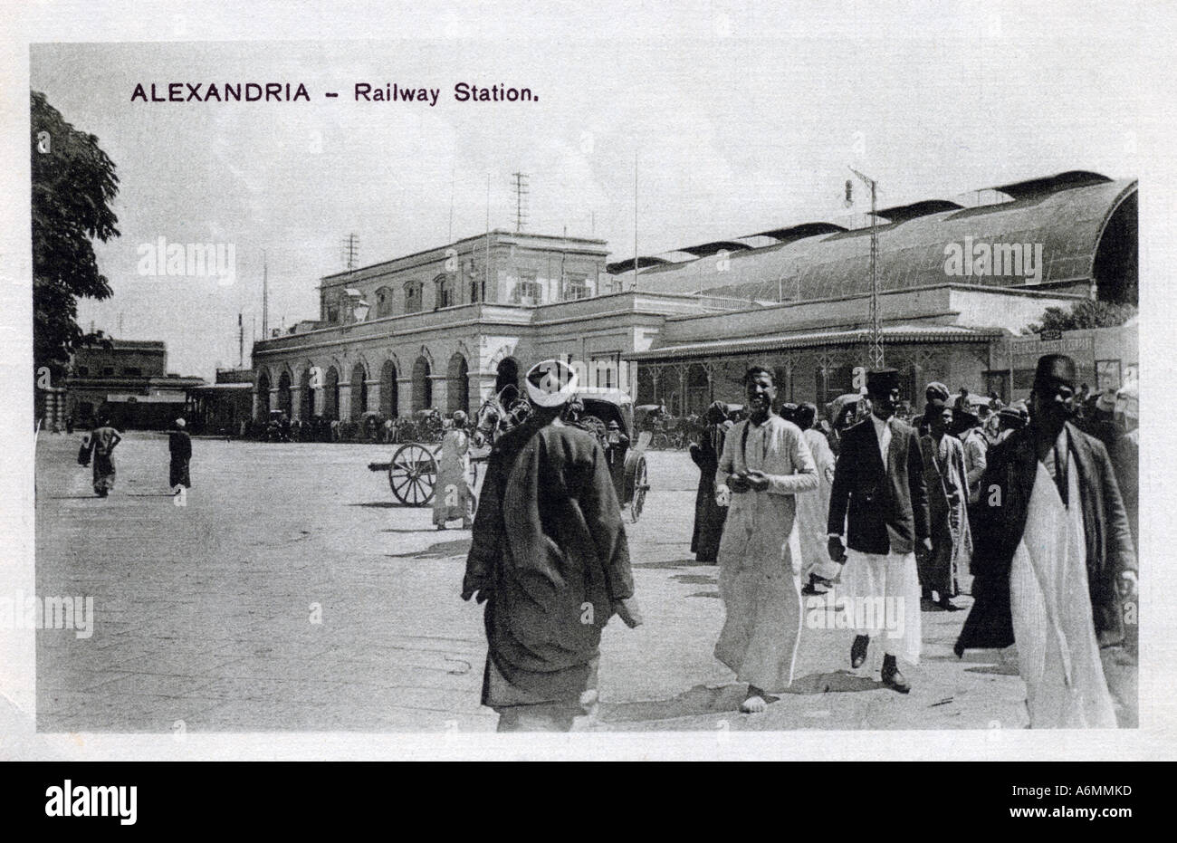 Alexandria The railway station around 1915 Stock Photo Alamy