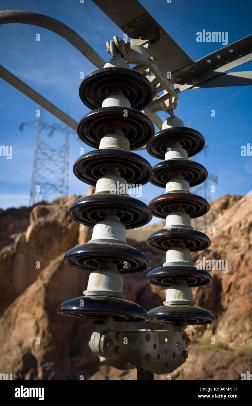 electrical high voltage insulator on power line Stock Photo - Alamy