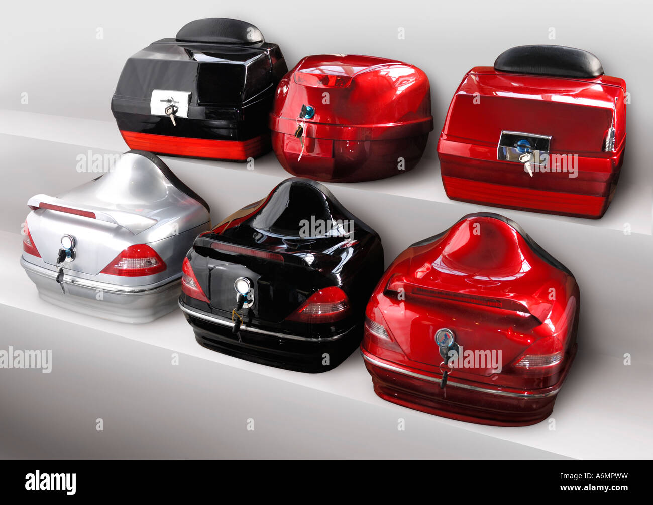 Motorcycle tail trunks Stock Photo Alamy