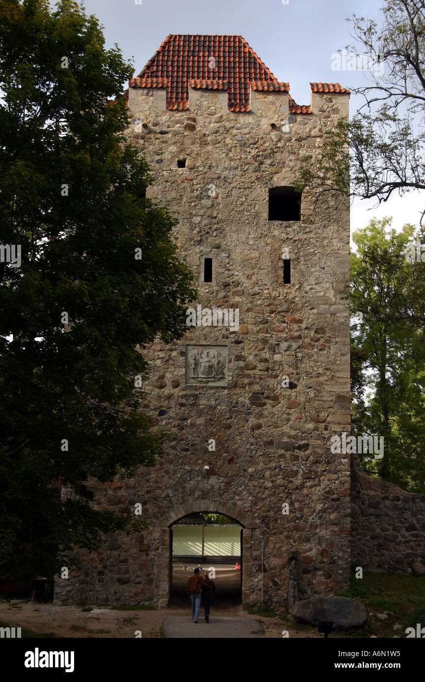 Sigulda Castle at Sigulda in Vidzeme Region in Latvia Stock Photo