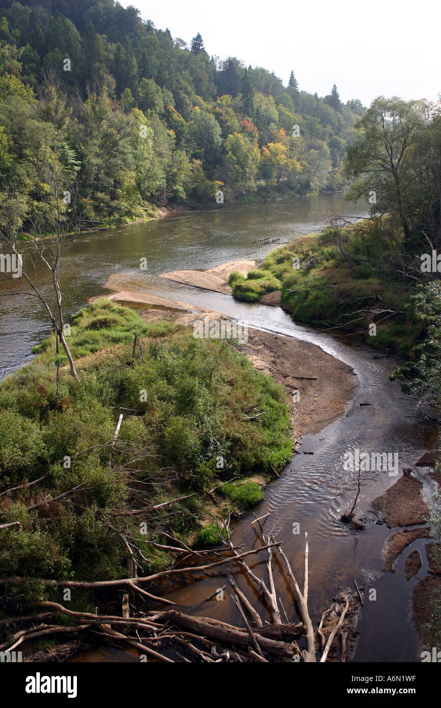 River Gauja in GAUJA NATIONAL PARK in Vidzeme in Latvia Stock Photo