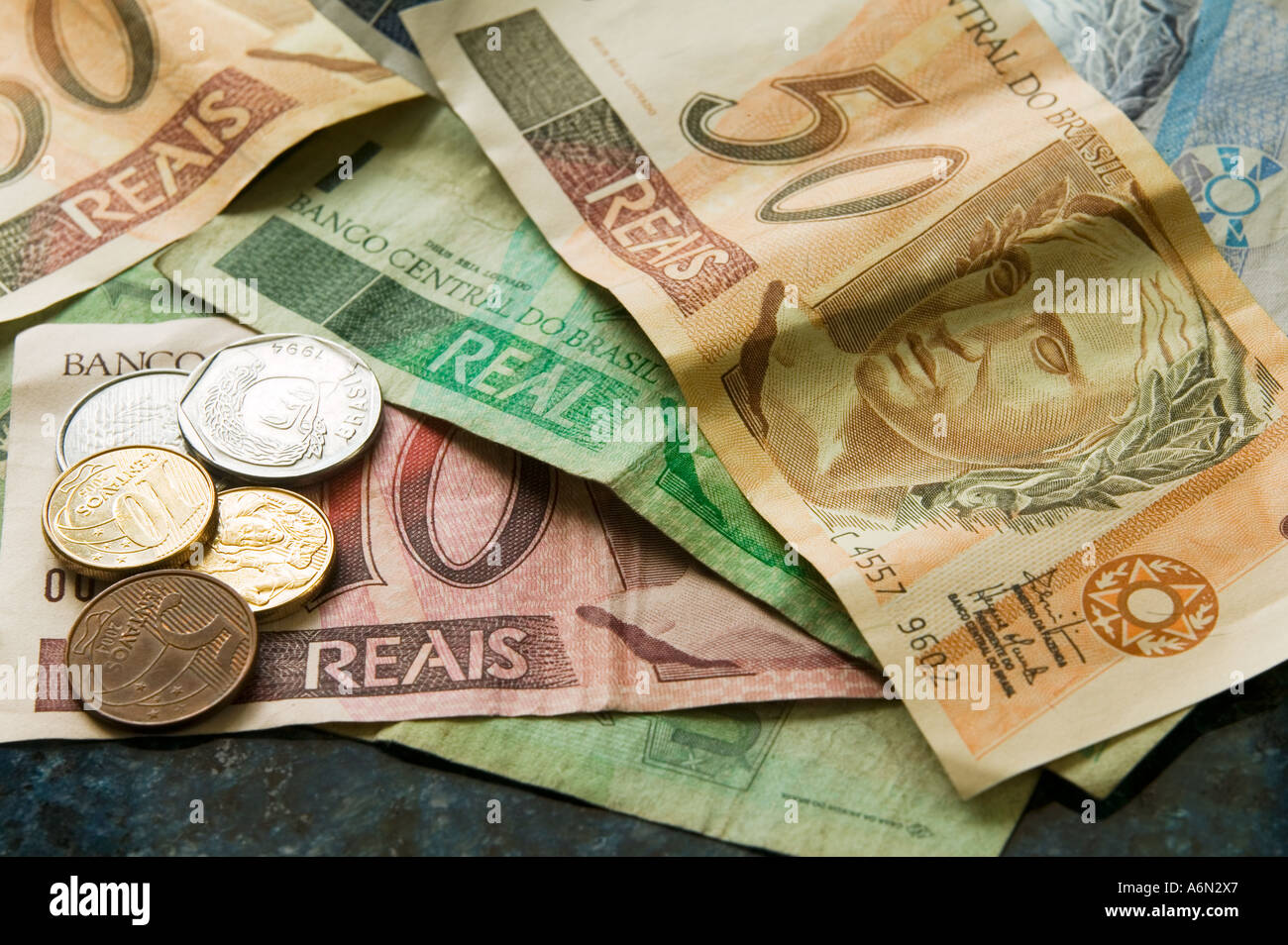 Brazilian currency Real s Stock Photo Alamy