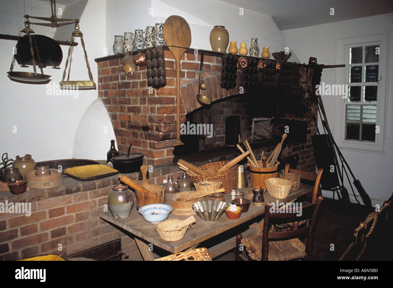 Interior of Raleigh Tavern Bakery, Colonial Williamsburg, Virginia