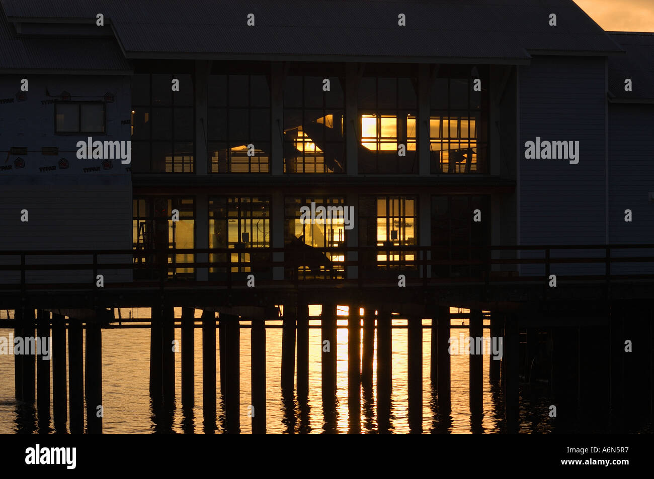 Stearns wharf silhouette hi-res stock photography and images - Alamy