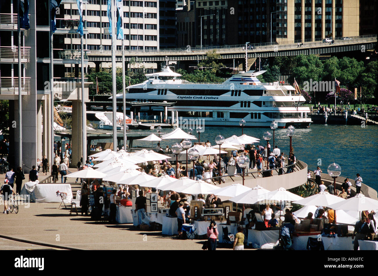 Market at Sydney Circular Quay Australia Stock Photo Alamy