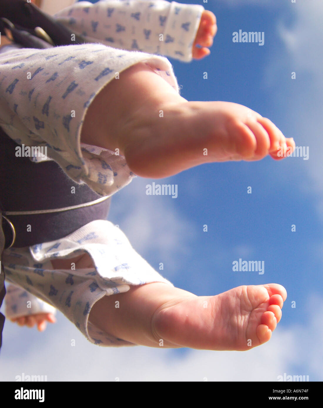 baby feet in air Stock Photo Alamy