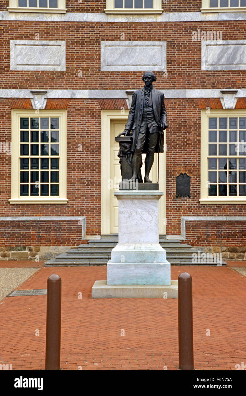 Washington Statue, Independence Hall, Historic District