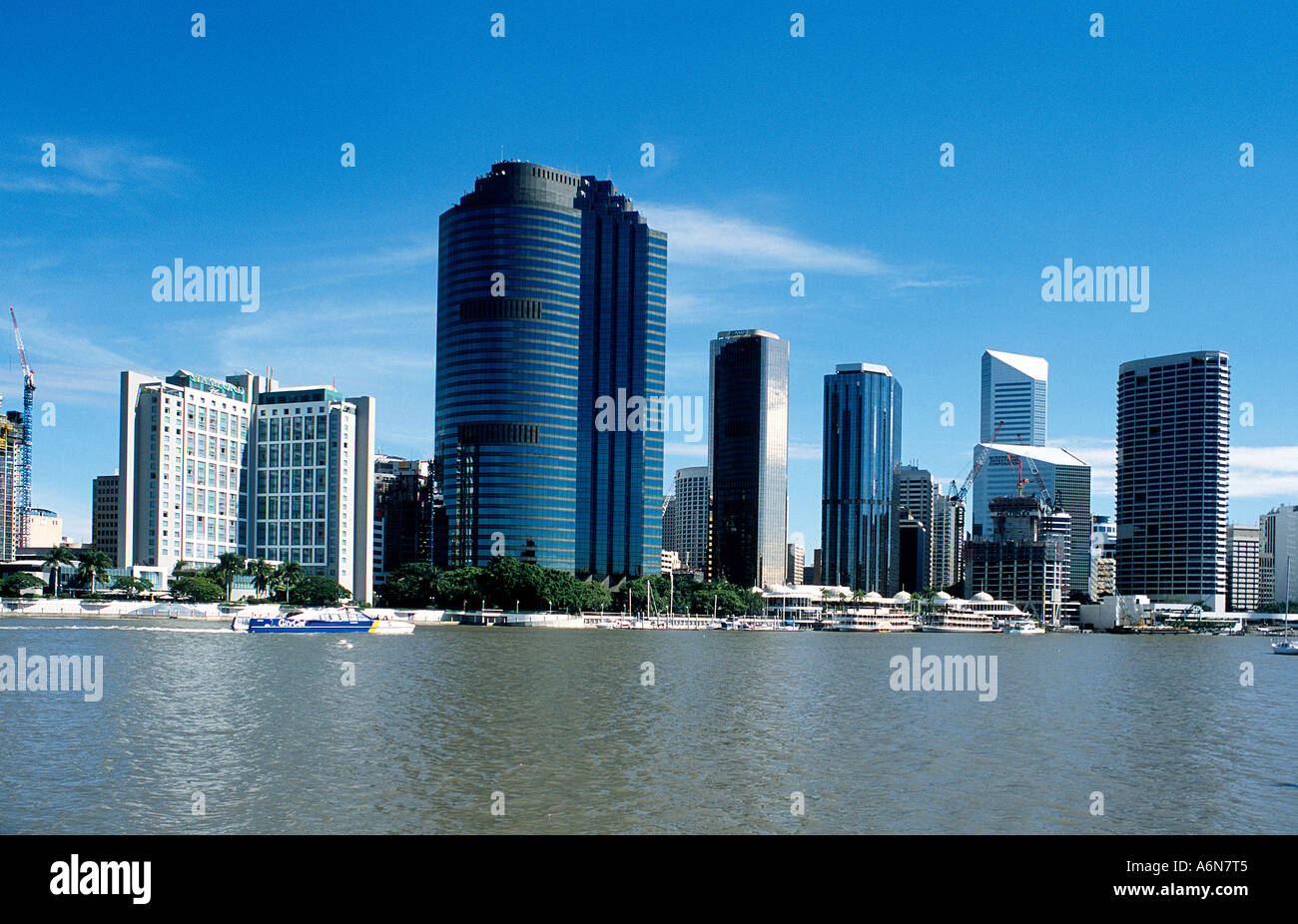 Skyline of City of Brisbane Australia Stock Photo