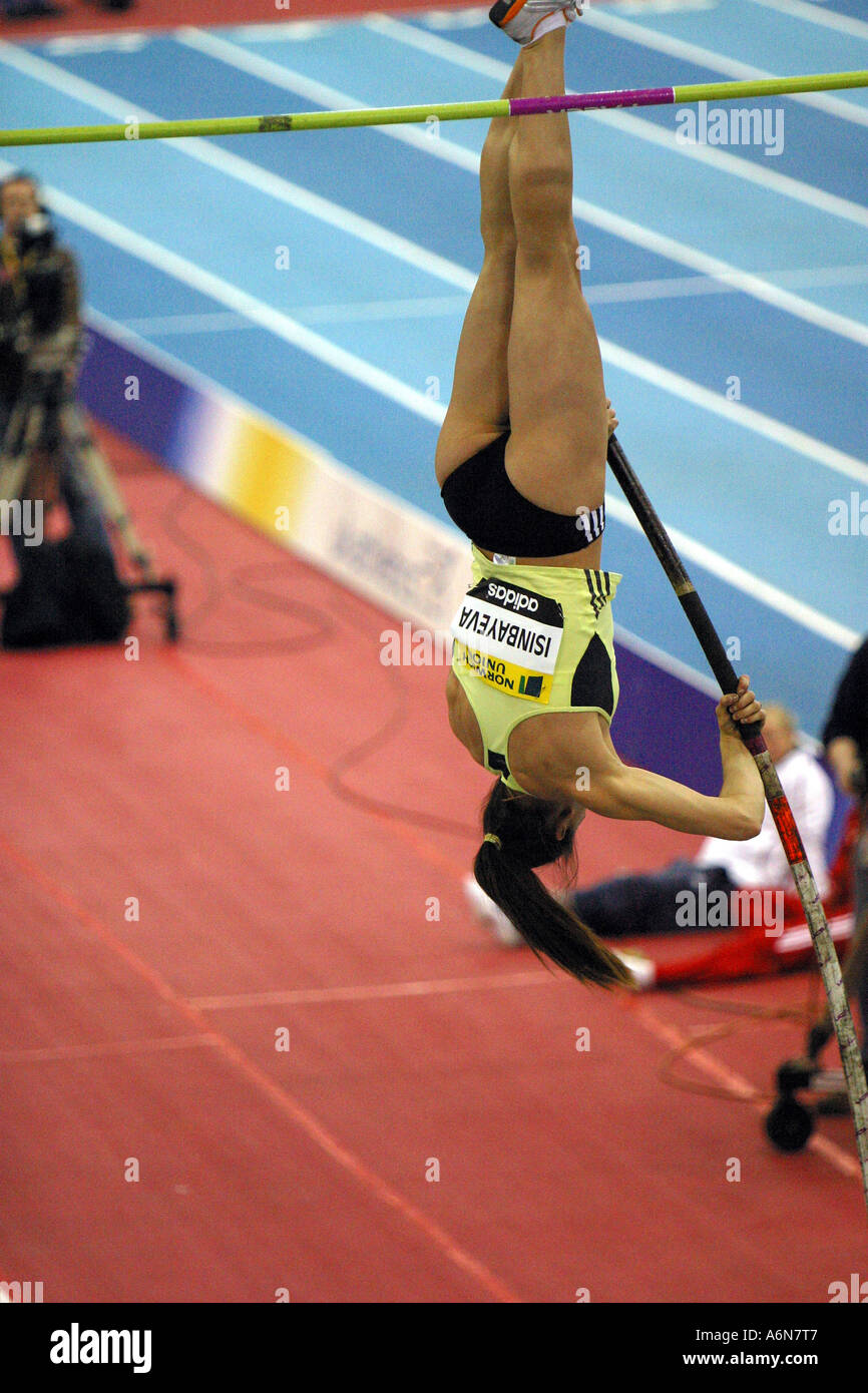 russian female pole vaulter yelena isinbayeva russian pole vaulter Stock Photo Alamy