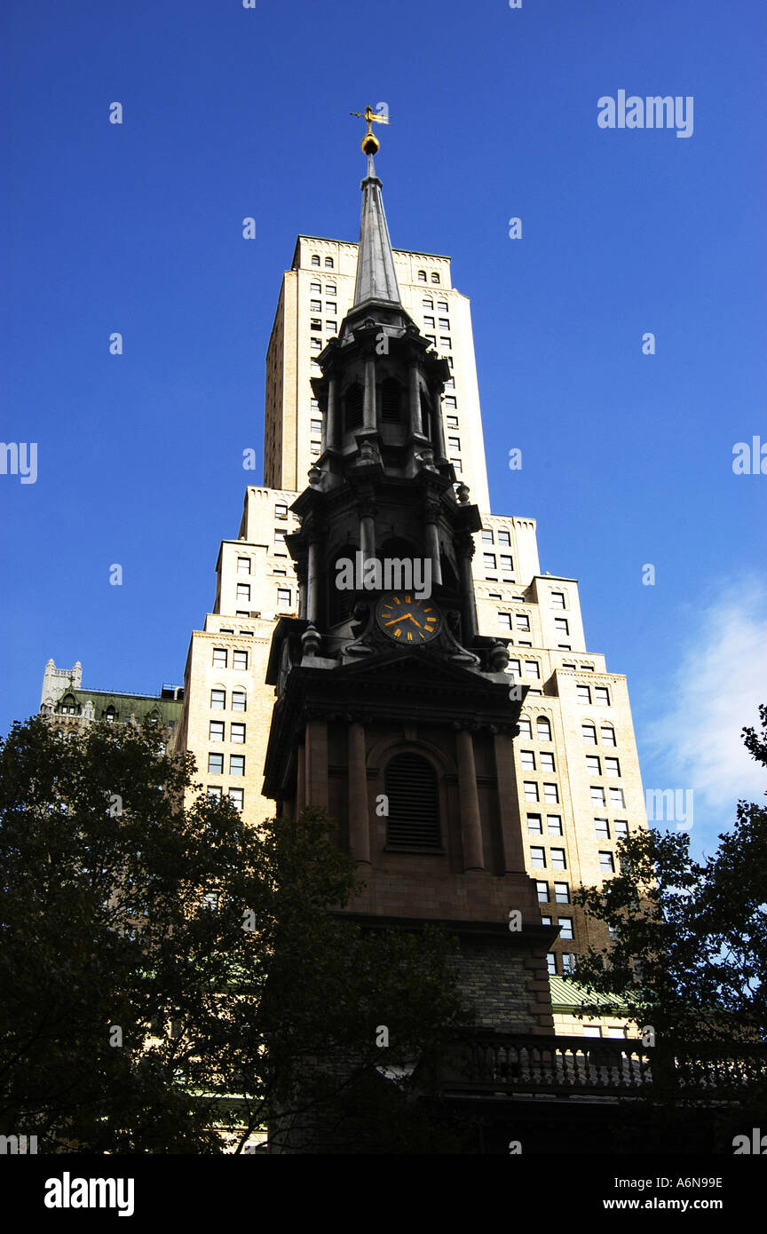 Saint Pauls Chapel NewYork city Stock Photo