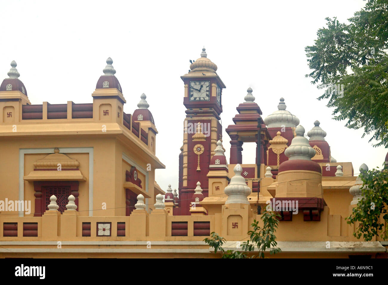 Clock Tower Lakshmi Narayan Temple New Delhi India Stock Photo Alamy