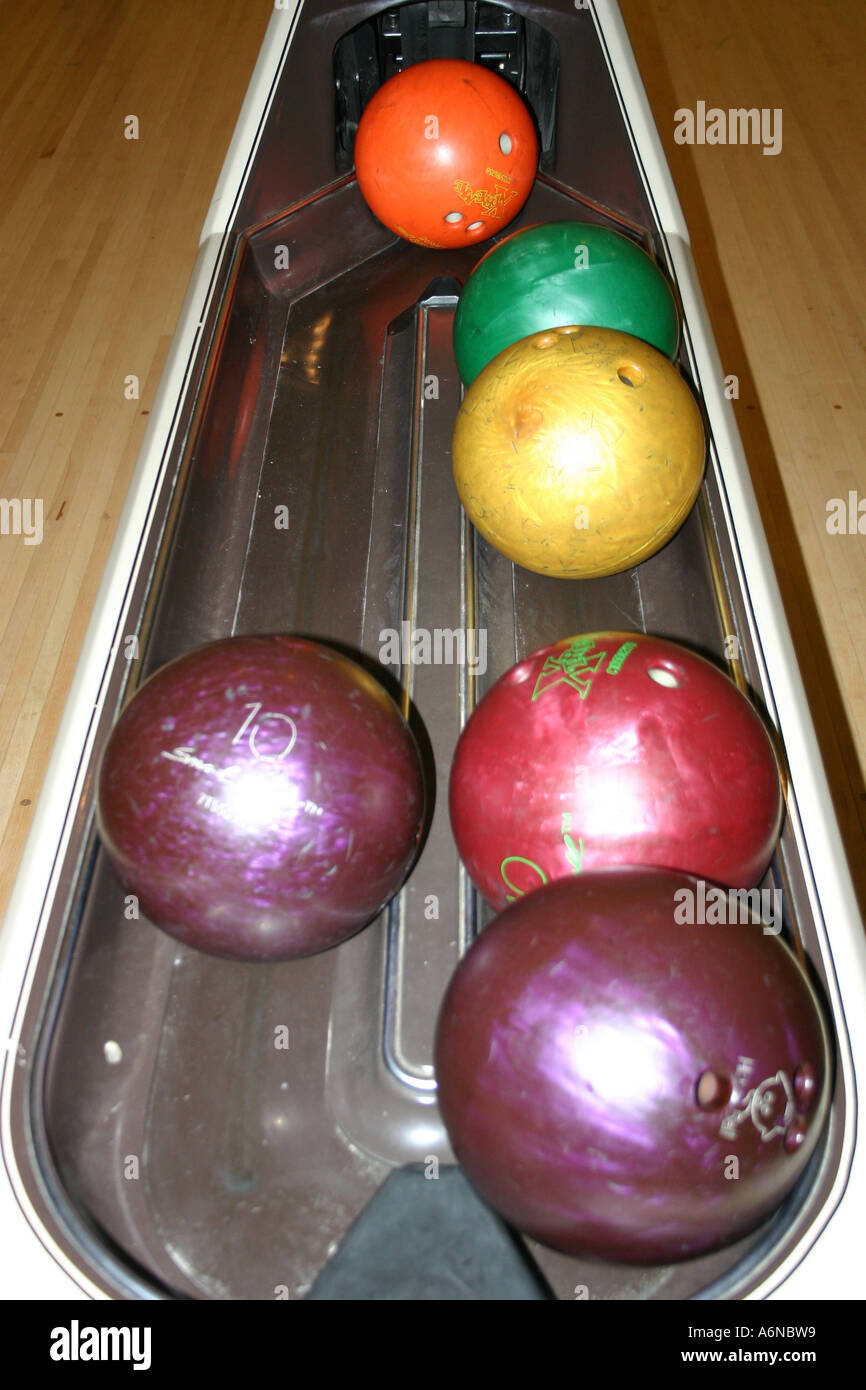 Ten Pin Bowling Balls Stock Photo Alamy