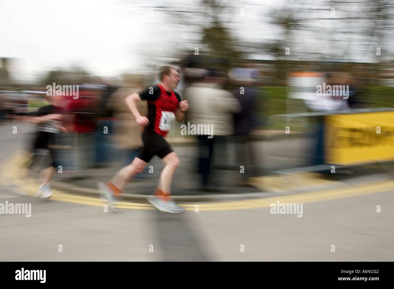 PICTURE CREDIT DOUG BLANE running on a road as part of the Nike Milton Keynes half marathon Stock Photo