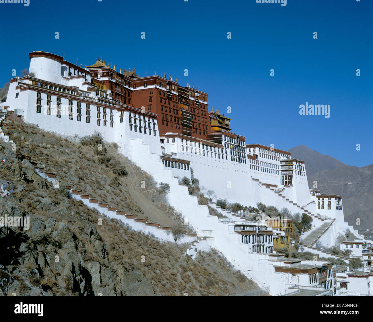 The Potala palace UNESCO World Heritage Site Lhasa Tibet China Asia Stock Photo
