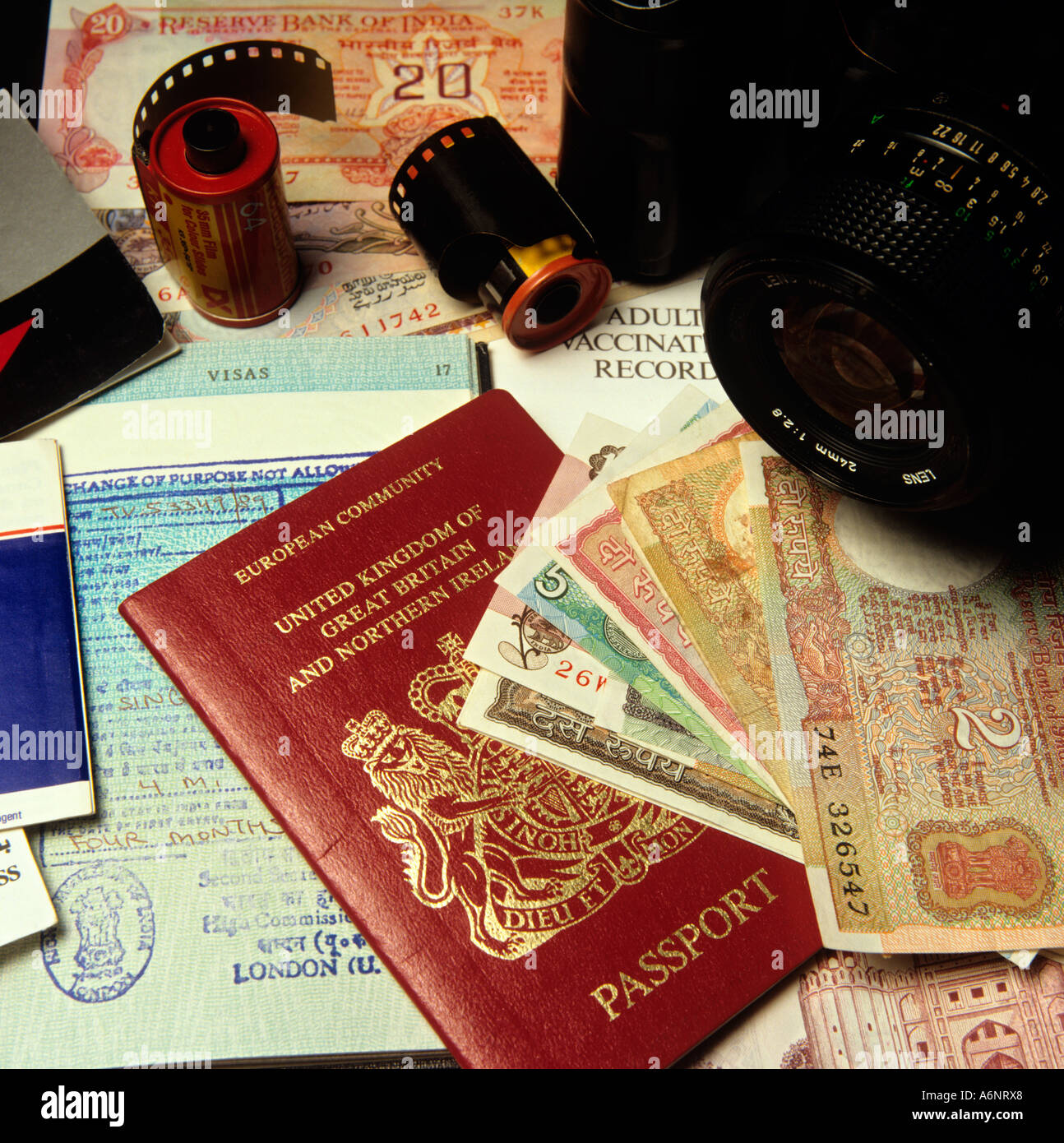 Indian Passport Stock Photos Indian Passport Stock Images Alamy - travel getting ready passports visas camera film and indian money stock image