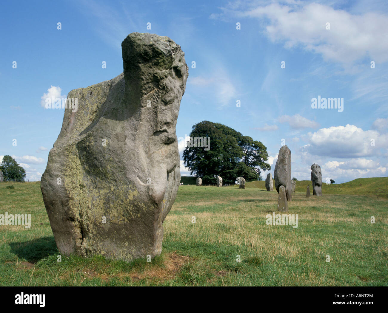 Standing stones in prehistoric stone circle Avebury UNESCO World ...