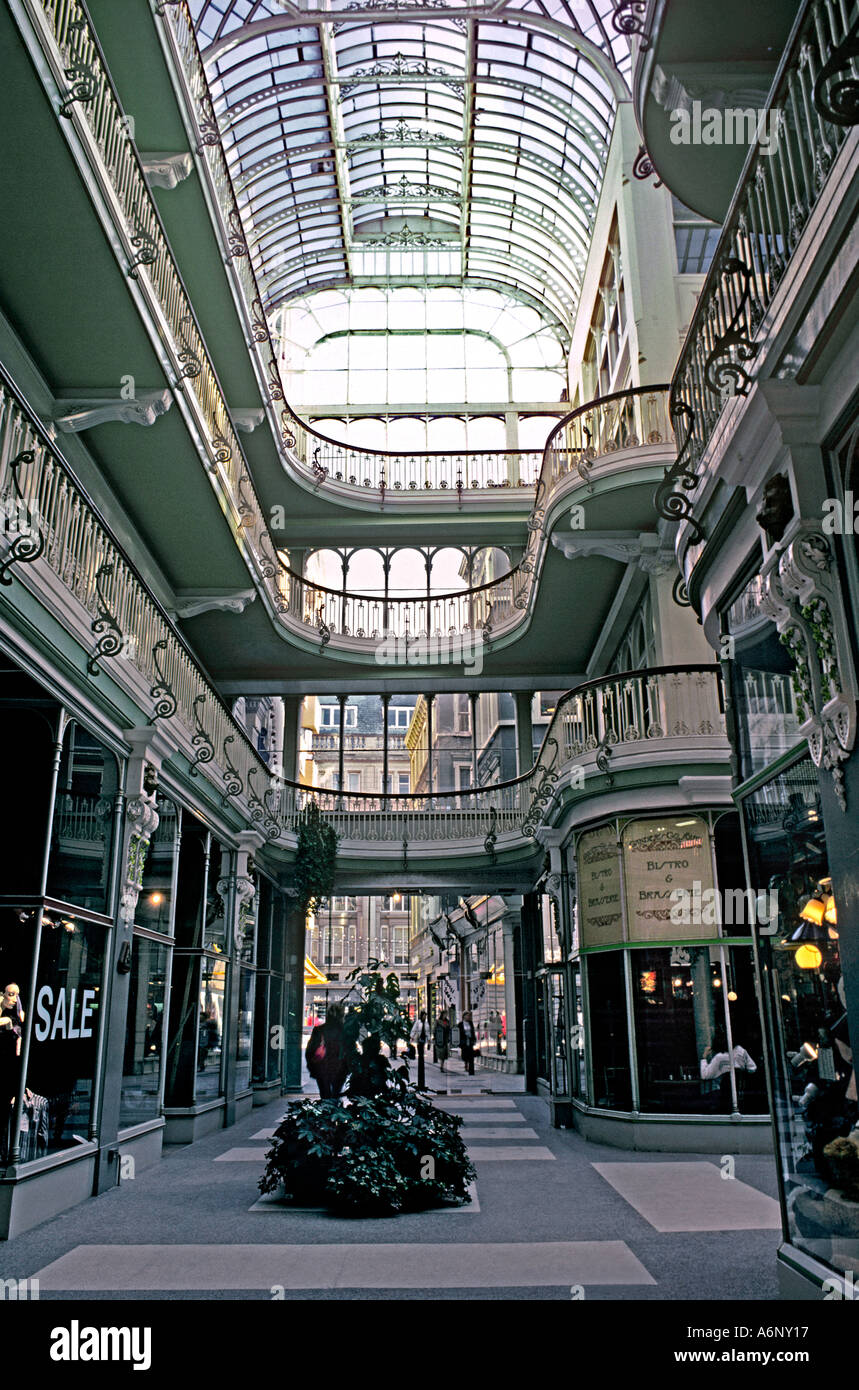 The Barton Arcade of small shops in Manchester, between St Ann's Square