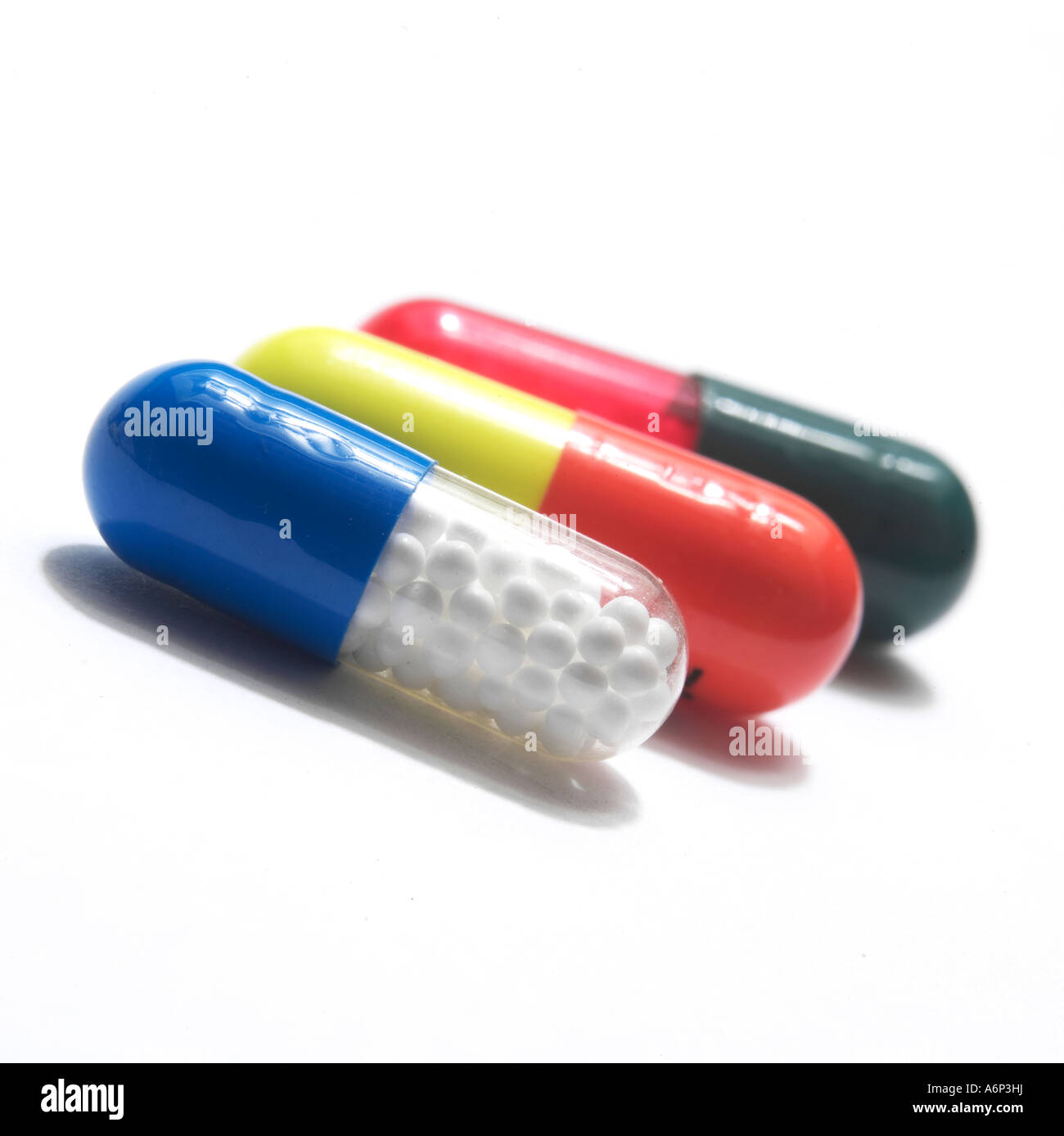 3 drug capsules Stock Photo Alamy