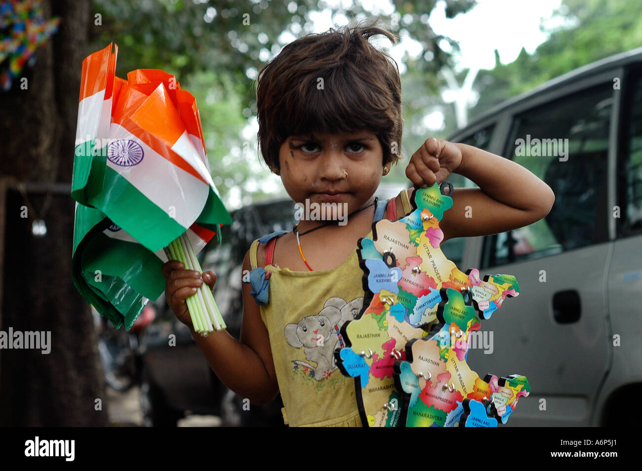 Child labour children working young girl working selling Indian flags ...