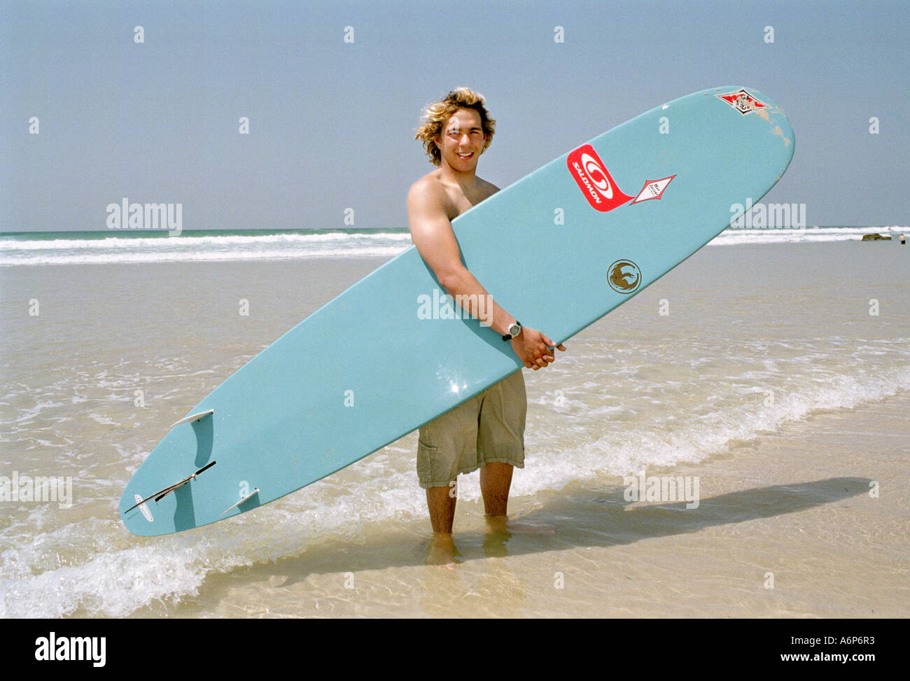 Portrait blonde surfer surf board hi-res stock photography and images ...