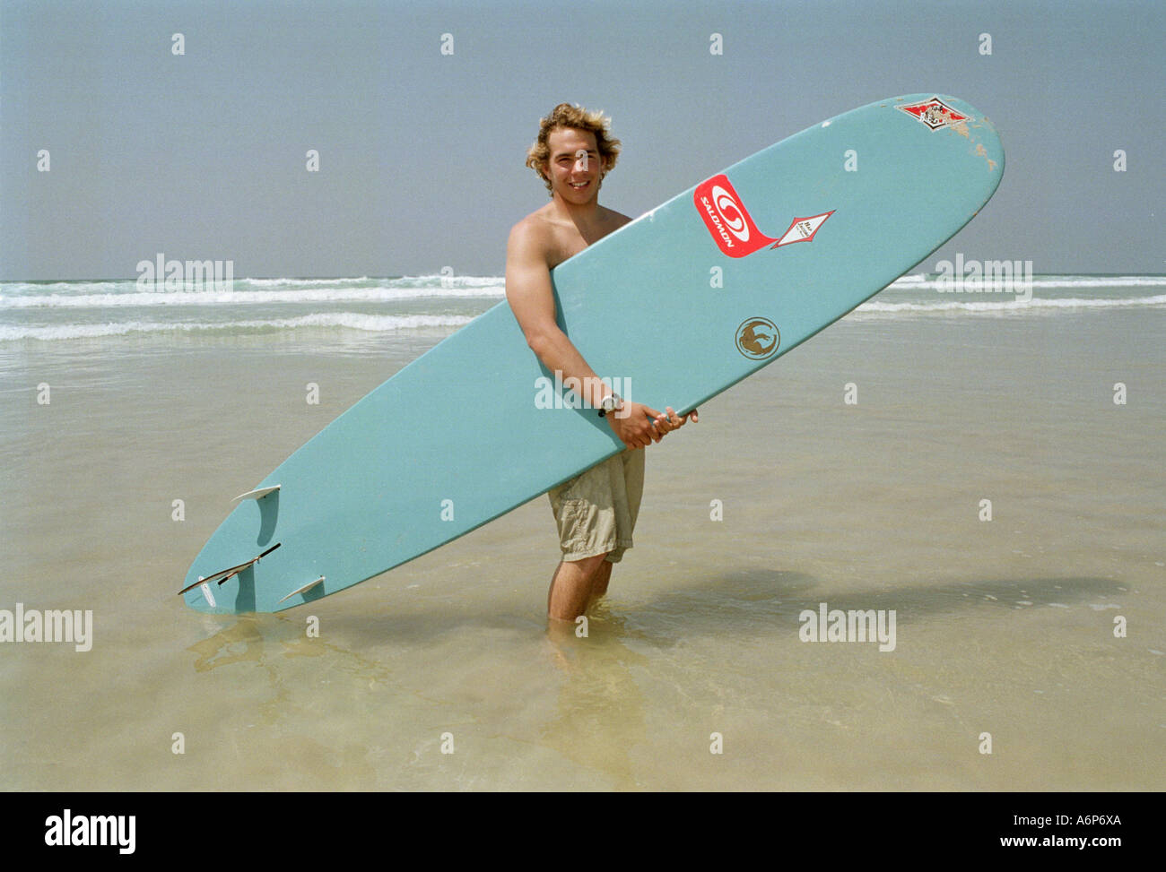 Portrait blonde surfer surf board hi-res stock photography and images ...