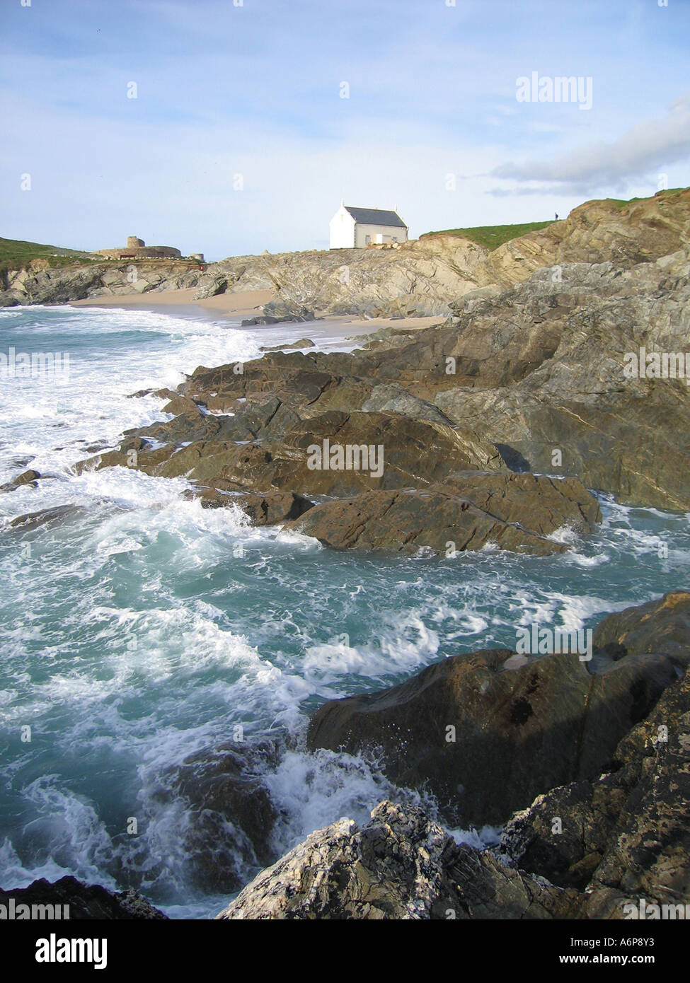 Cornish coastal path, Newquay Stock Photo Alamy