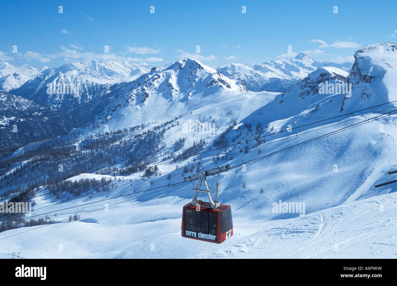 Panoramic View Of The Slopes Of Serre Chevalier Ski Resort In The Stock Photo Alamy Panoramic View Of The Slopes Of Serre Chevalier Ski Resort In The Stock Photo Alamy