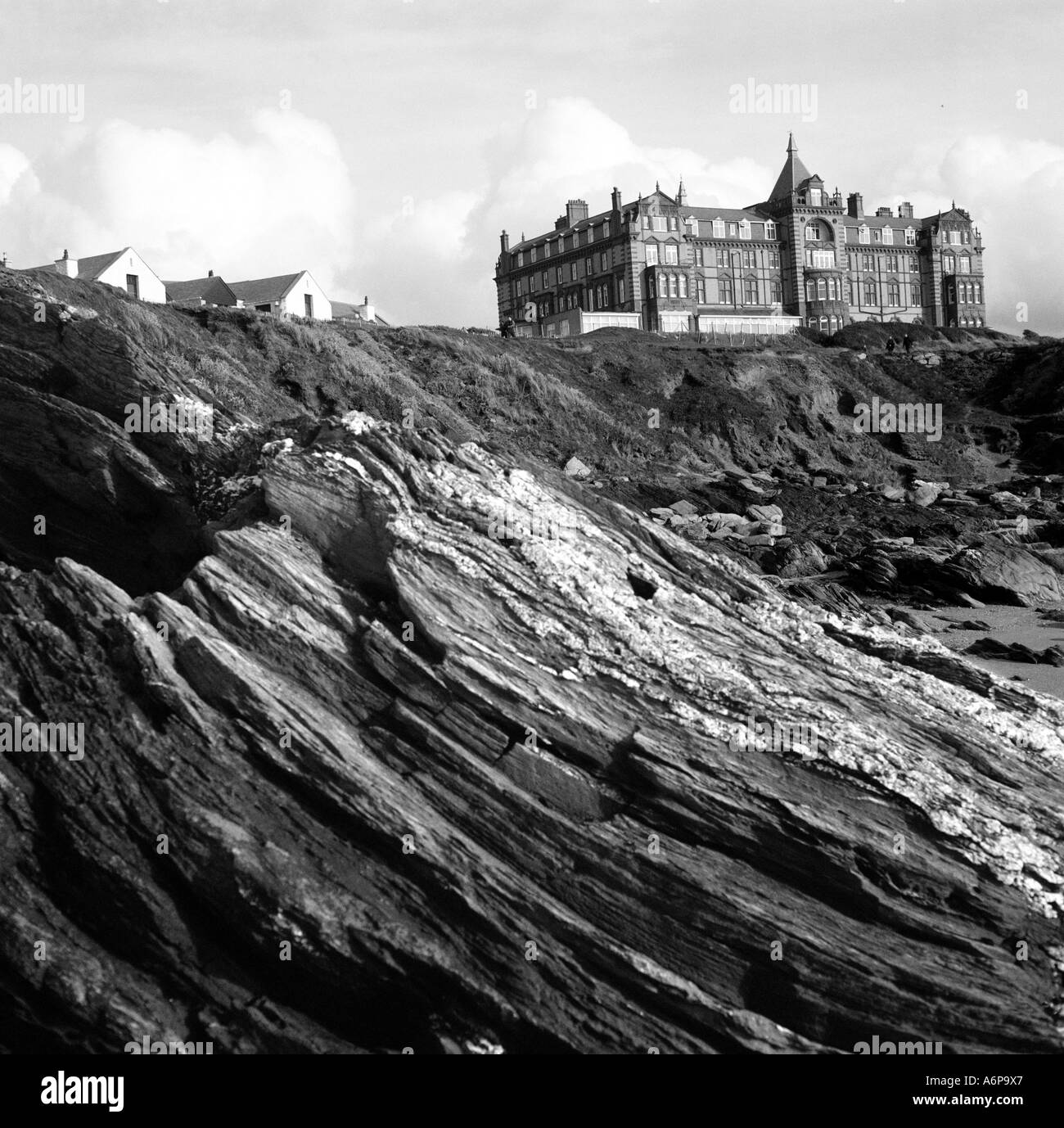 The Headland Hotel Newquay s most famous landmark on Fistral Beach