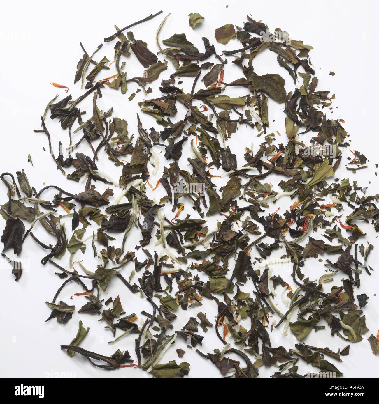White Ambrosia tea leaves Stock Photo Alamy