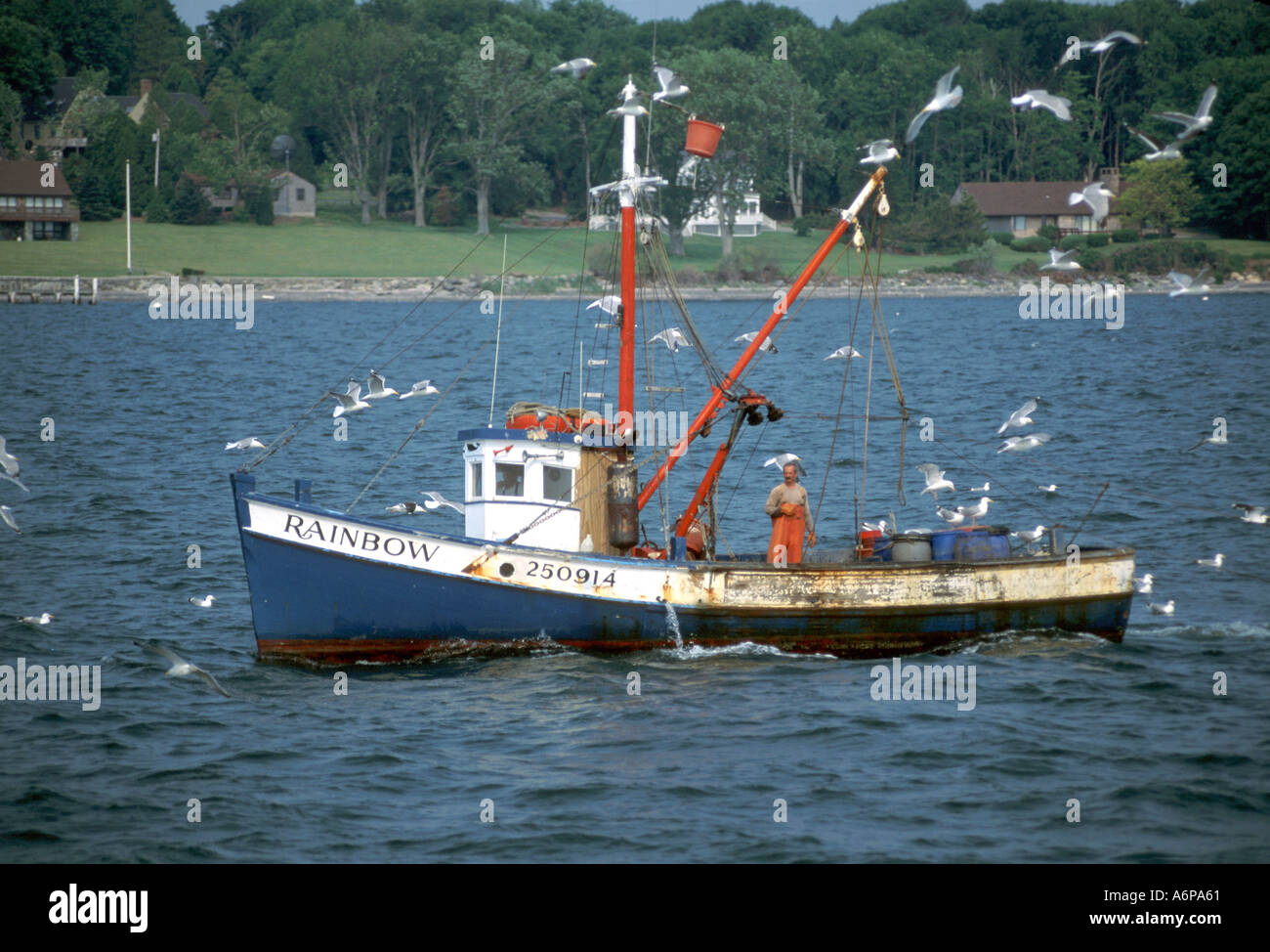 Fishing Boat Rhode Island USA Stock Photo Alamy