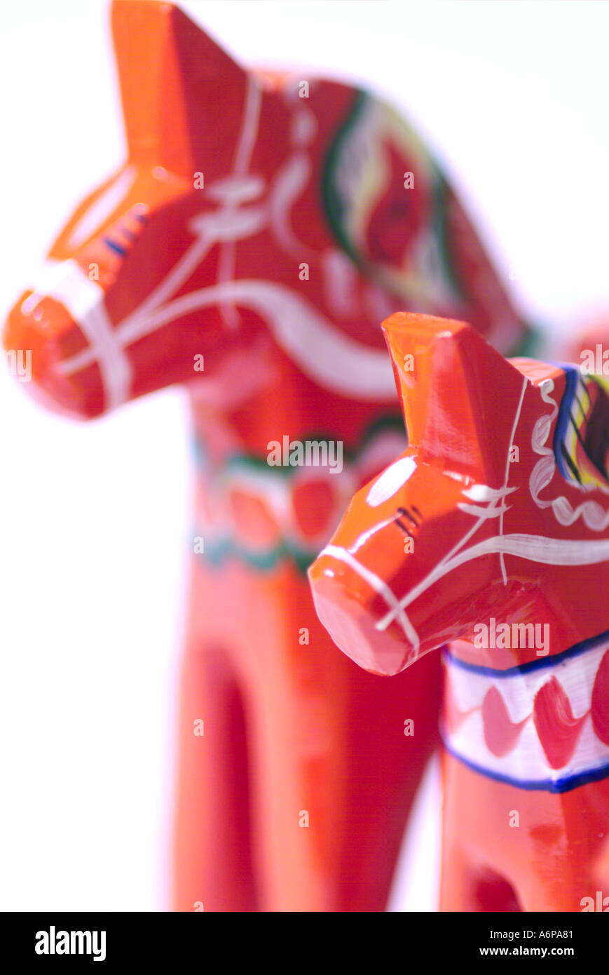 Handmade painted wooden horse Stock Photo Alamy