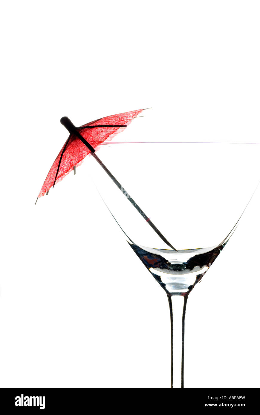Cocktail Umbrella in glass Stock Photo Alamy